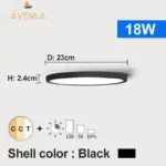 Led dimmable ceiling light 12w 18w 24w 32w 220v with 3 color adjustable