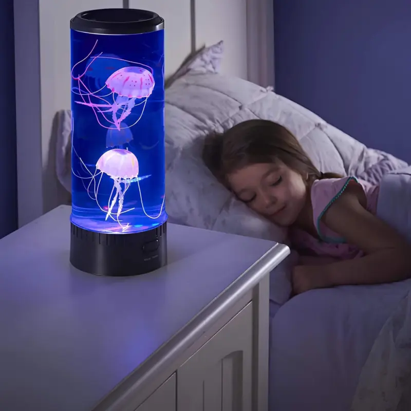 Led qualle lavalampe fuer kinder und erwachsene farbwechsel lichtshow 35cm 14cm 0.7kg xlumina5