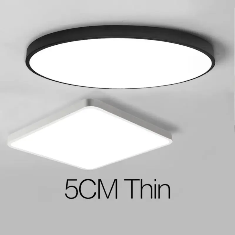 Led ultrathin black and white ceiling light