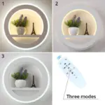 Led wall lamp decoration with dimmable remote control