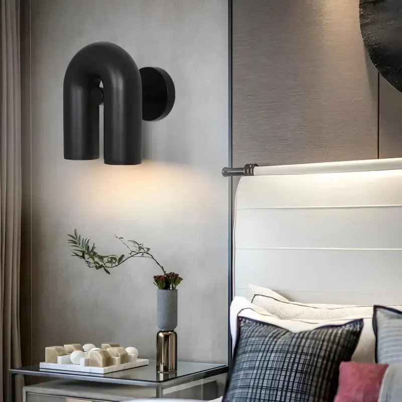 Led wandlampe uformig modern energiesparend aluminium xlumina