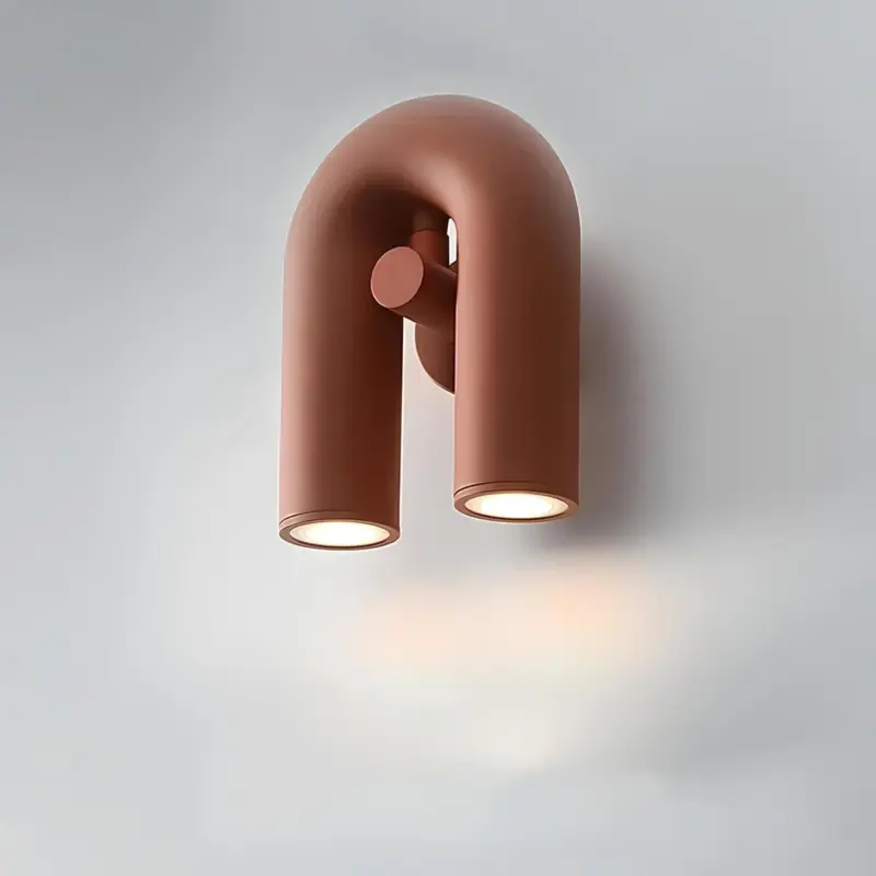 Led wandlampe uformig modern energiesparend aluminium xlumina
