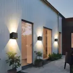 Led wuerfel wandlampe modern stilvoll 6W warmweiss aluminium energiesparend xLumina