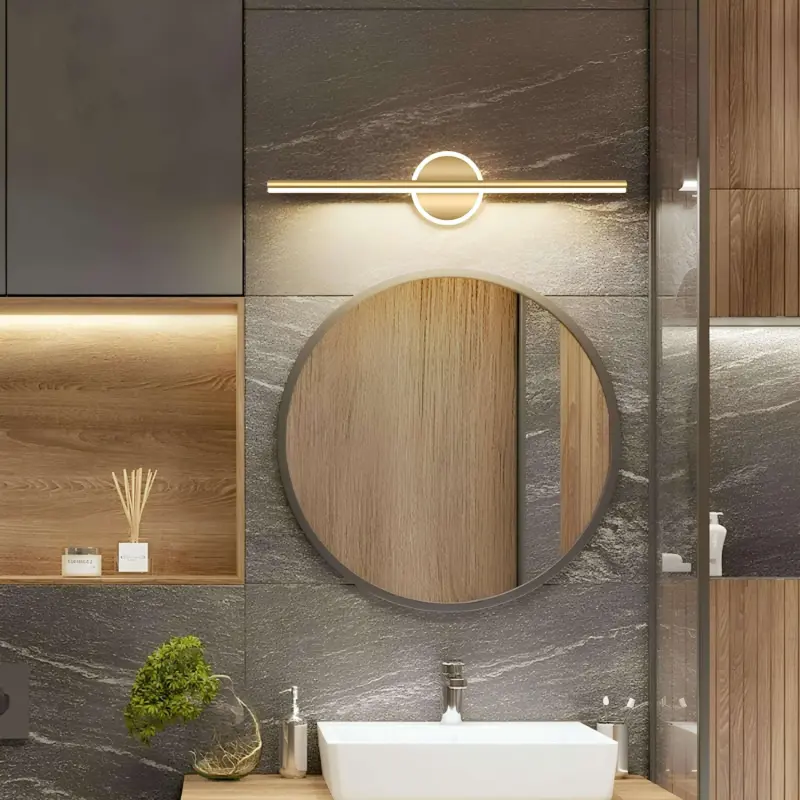 Leigh moderne led wandlampe schwarz gold metall silikon wohnzimmer schlafzimmer badezimmer beleuchtung xlumina2