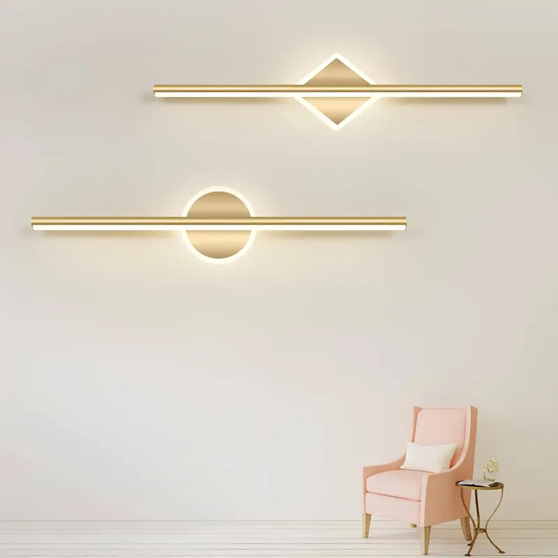 Leigh moderne led wandlampe schwarz gold metall silikon wohnzimmer schlafzimmer badezimmer beleuchtung xlumina4