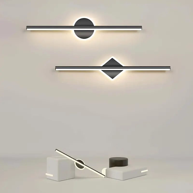 Leigh moderne led wandlampe schwarz gold metall silikon wohnzimmer schlafzimmer badezimmer beleuchtung xlumina5
