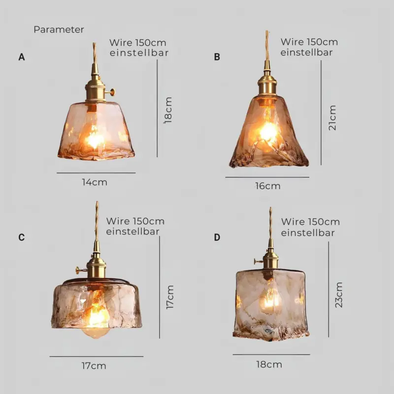 Levy retro led pendelleuchte gold metall glas wohnzimmer schlafzimmer esszimmer xlumina9