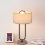 Lichtanna nachtkastlamp ovalem standfu weiss modern skandinavisch led e27 xlumina