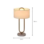 Lichtanna nachtkastlamp ovalem standfu weiss modern skandinavisch led e27 xlumina