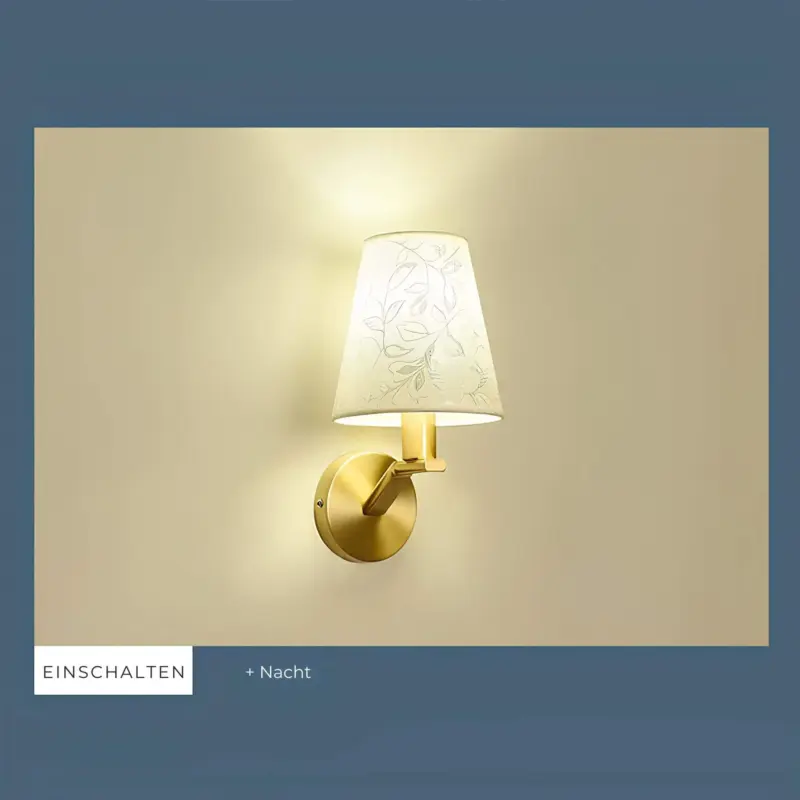 Lichtbluete moderne wandlampe stoffschirm beige weiss grau e27 xlumina3