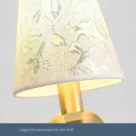 Lichtbluete moderne wandlampe stoffschirm beige weiss grau e27 xlumina5