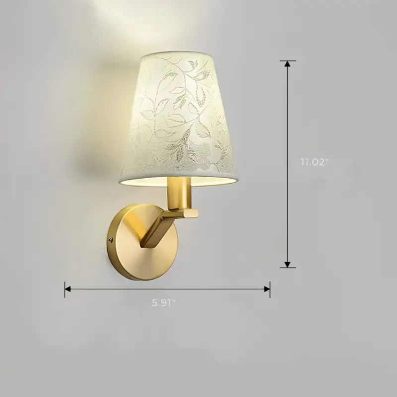Lichtbluete moderne wandlampe stoffschirm beige weiss grau e27 xlumina7
