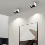 Lichtkonig verstellbare quadratische dimmbare led deckenleuchte schwarz weiss 48w xlumina11