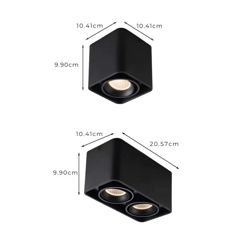 Lichtkonig verstellbare quadratische dimmbare led deckenleuchte schwarz weiss 48w xlumina14