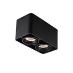 Lichtkonig verstellbare quadratische dimmbare led deckenleuchte schwarz weiss 48w xlumina4