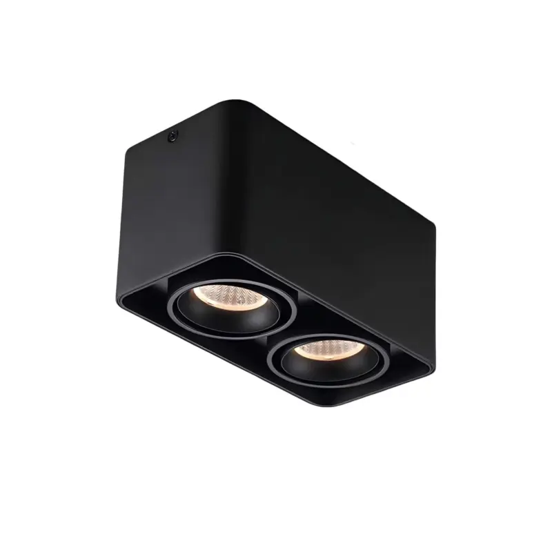 Lichtkonig verstellbare quadratische dimmbare led deckenleuchte schwarz weiss 48w xlumina4