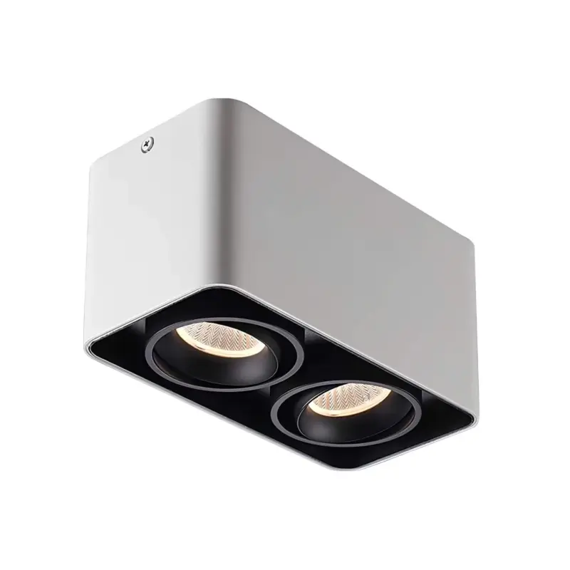 Lichtkonig verstellbare quadratische dimmbare led deckenleuchte schwarz weiss 48w xlumina5