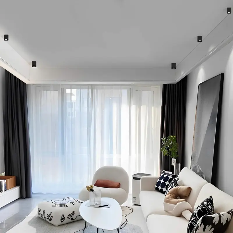 Lichtkonig verstellbare quadratische dimmbare led deckenleuchte schwarz weiss 48w xlumina9