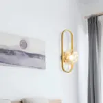 Lichtkreis moderne wandlampe mit glaskugel weiss schwarz gold 22cm 28cm wandbeleuchtung led xlumina
