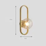 Lichtkreis moderne wandlampe mit glaskugel weiss schwarz gold 22cm 28cm wandbeleuchtung led xlumina8