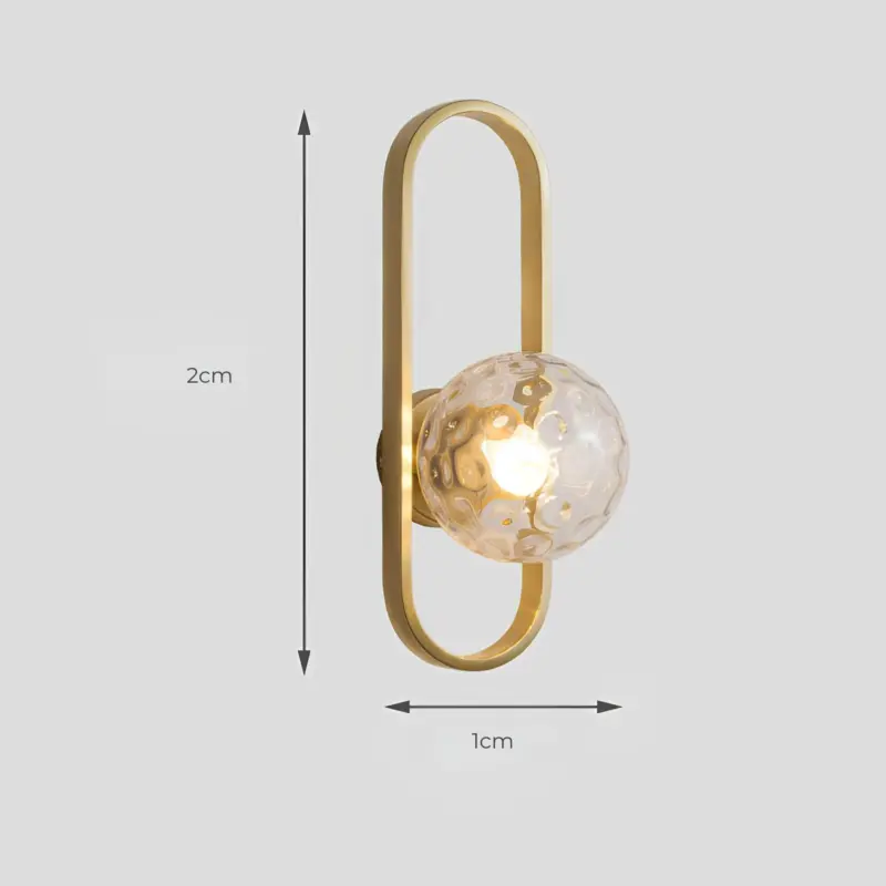 Lichtkreis moderne wandlampe mit glaskugel weiss schwarz gold 22cm 28cm wandbeleuchtung led xlumina8