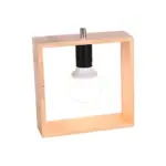 Lichtpunkt stilvolle holz tischlampe e27 led modern naturholz dunkelholz xlumina