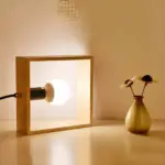 Lichtpunkt stilvolle holz tischlampe e27 led modern naturholz dunkelholz xlumina2