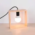 Lichtpunkt stilvolle holz tischlampe e27 led modern naturholz dunkelholz xlumina4
