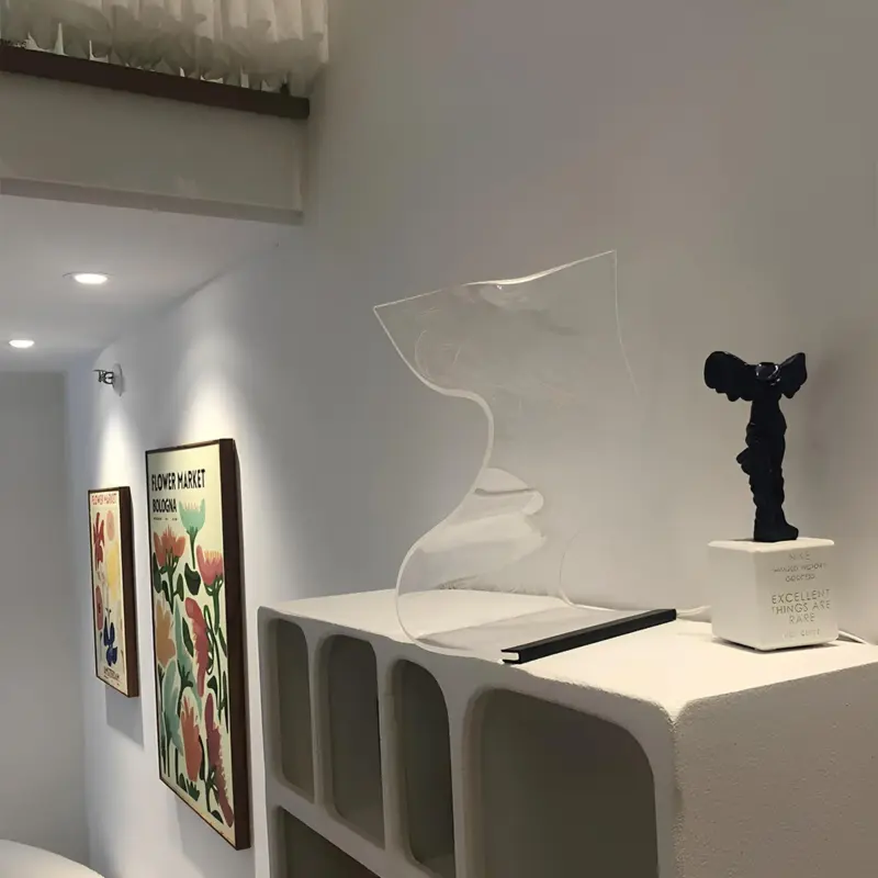 Lichtschlank acryl led tischlampe elegantes modernes design energiesparende beleuchtung xlumina