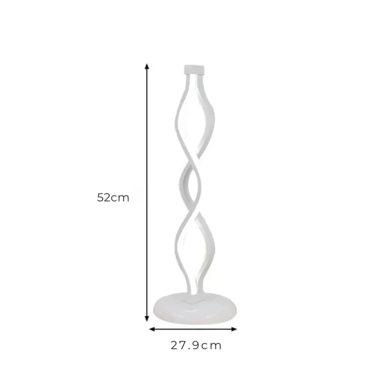 Lichtspirale led tischlampe spiralformig modern elegant wohnzimmer dekoration xlumina