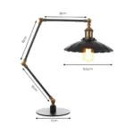 Lichtstil vintage verstellbare metall tischlampe industrial retro schwarz kupfer messing xlumina12