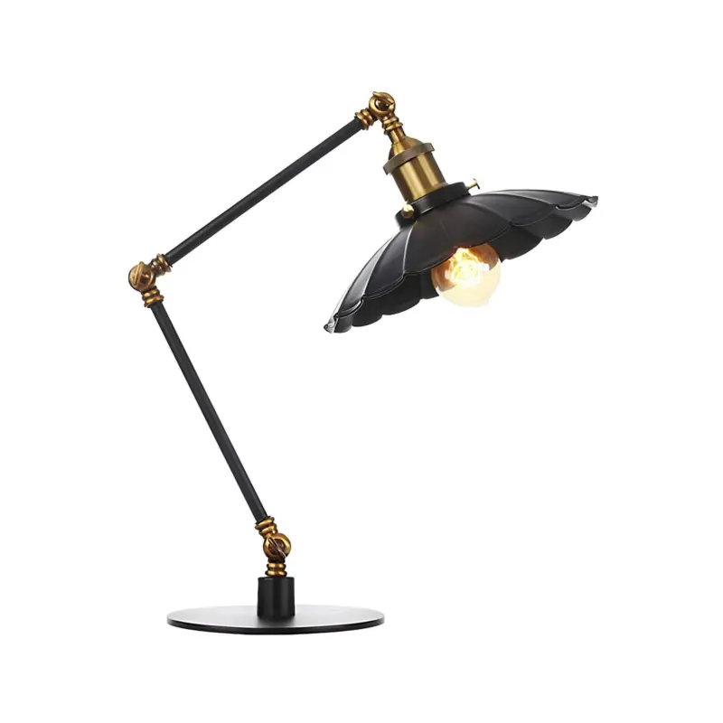 Lichtstil vintage verstellbare metall tischlampe industrial retro schwarz kupfer messing xlumina5
