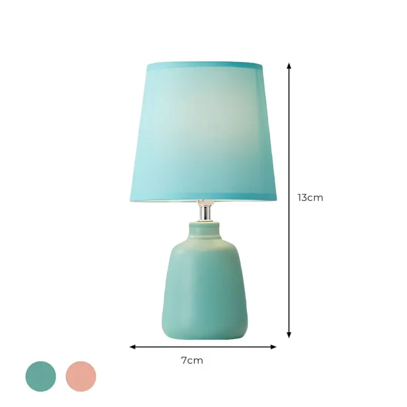 Lisalight keramik tischlampe nordisch mit stoffschirm fur schlafzimmer und wohnzimmer xlumina3