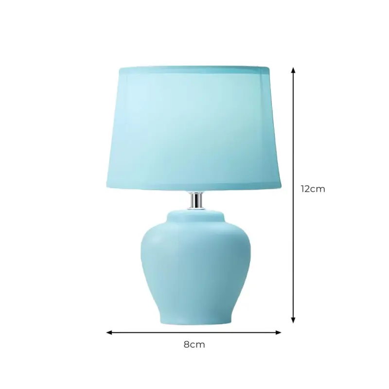 Lisalight keramik tischlampe nordisch mit stoffschirm fur schlafzimmer und wohnzimmer xlumina9