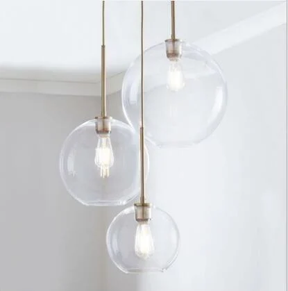 Loft Modern Pendant Light Silver Gold Glass Ball Hanging Lamp 934123