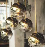 Loft modern pendant light silver gold glass ball hanging lamp
