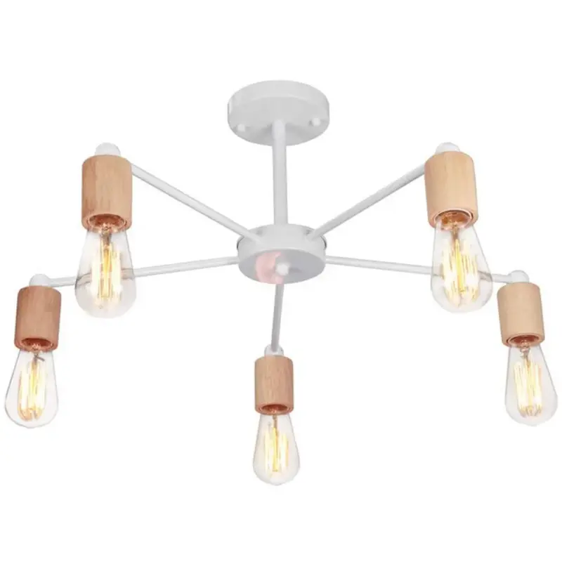 Loftluster skandinavischer loft kronleuchter metall schwarz weiss verstellbare leuchtenarme wohnzimmer xlumina3