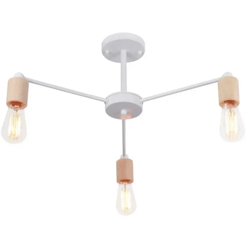 Loftluster skandinavischer loft kronleuchter metall schwarz weiss verstellbare leuchtenarme wohnzimmer xlumina4
