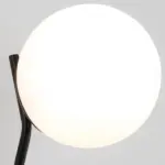 Lumiart moderne wandleuchte mit glaskugel lampe schwarz xlumina