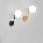 Lumiart moderne wandleuchte mit glaskugel lampe schwarz xlumina