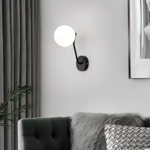 Homeko â Modern Wall Light with Spherical Glass Shade