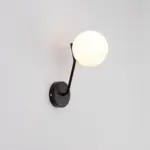 Lumiart moderne wandleuchte mit glaskugel lampe schwarz xlumina