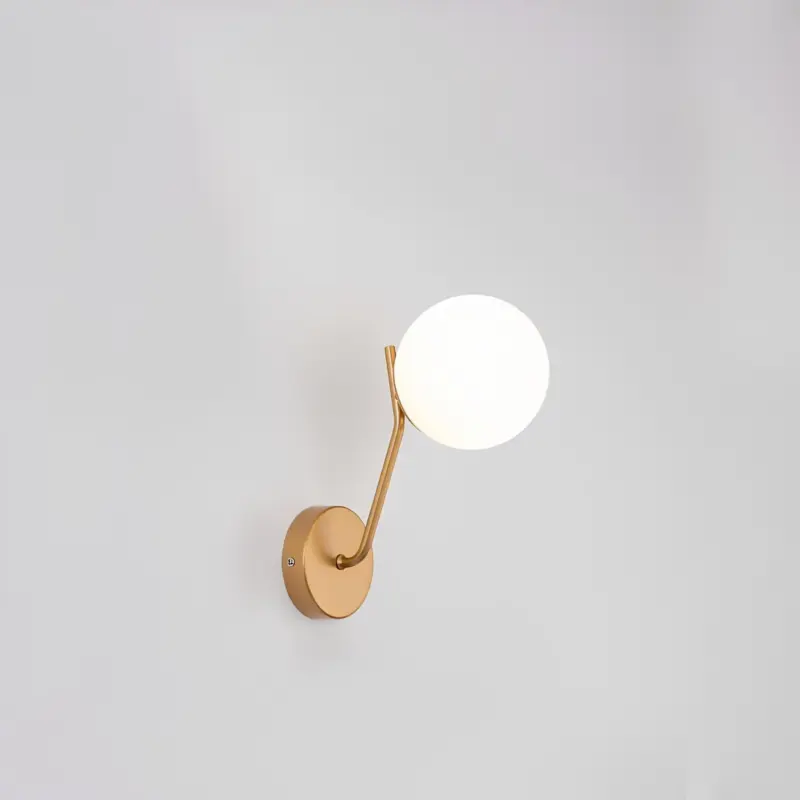 Lumiart moderne wandleuchte mit glaskugel lampe schwarz xlumina