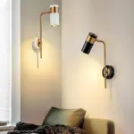 Lumibeam moderne drehbare led wandlampe schwarz weis 220v 350grad schwenkbar iron wandlicht xlumina6