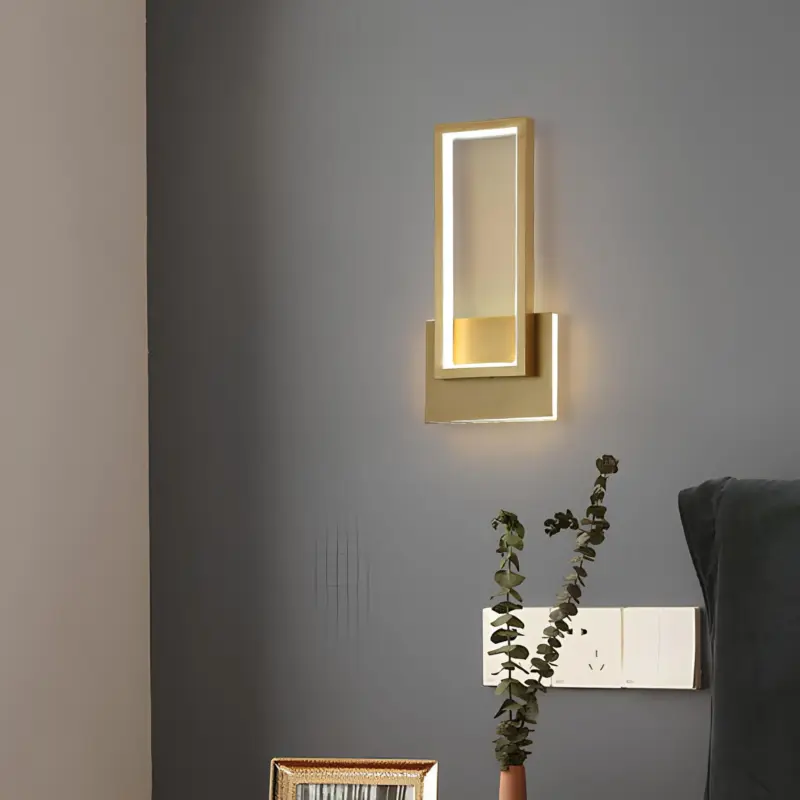 Lumidazzle minimalistische led wandleuchte gold 46cm modern xlumina