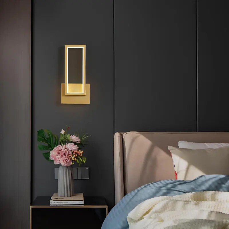 Lumidazzle minimalistische led wandleuchte gold 46cm modern xlumina