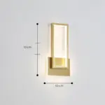 Lumidazzle minimalistische led wandleuchte gold 46cm modern xlumina