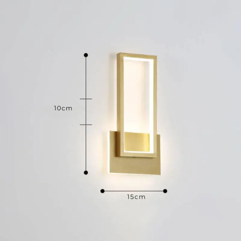 Lumidazzle minimalistische led wandleuchte gold 46cm modern xlumina