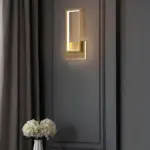 Lumidazzle minimalistische led wandleuchte gold 46cm modern xlumina