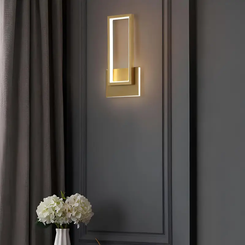Lumidazzle minimalistische led wandleuchte gold 46cm modern xlumina